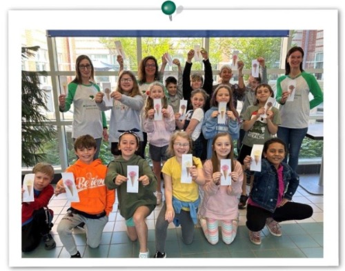 Group photo of Salisbury elementary students with IFS employees from the Salisbury office